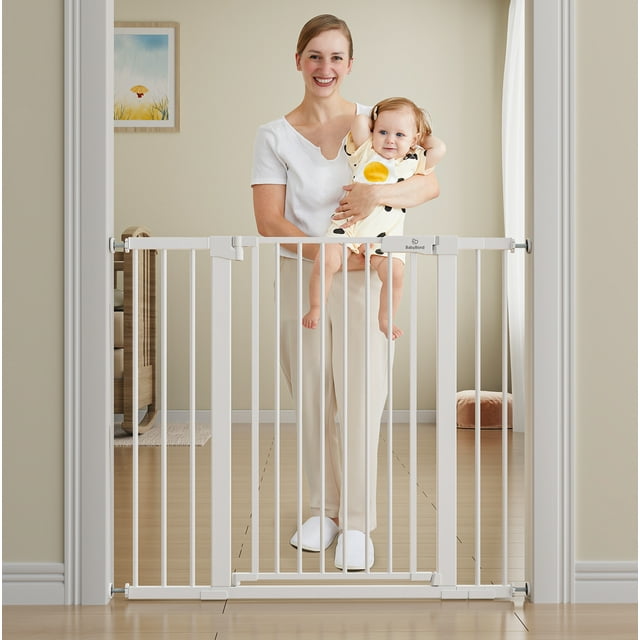 BabyBond 36" Extra Tall Dog Gates for Doorway and Stairs, Easy Step Baby Gate, Premium Cat/Pet