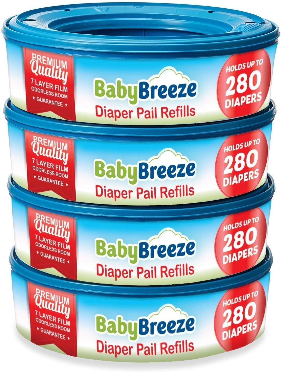 BabyBreeze Diaper Pail Refill Bags Compatible with Playtex Diaper Genie