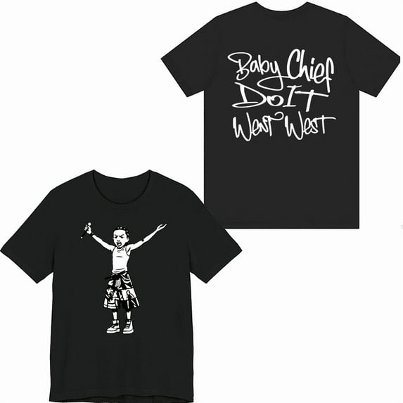 BabyChiefDoit Print T-shirts Men Women Short Sleeve Crewneck Fashion Hip Hop Fashion Tops