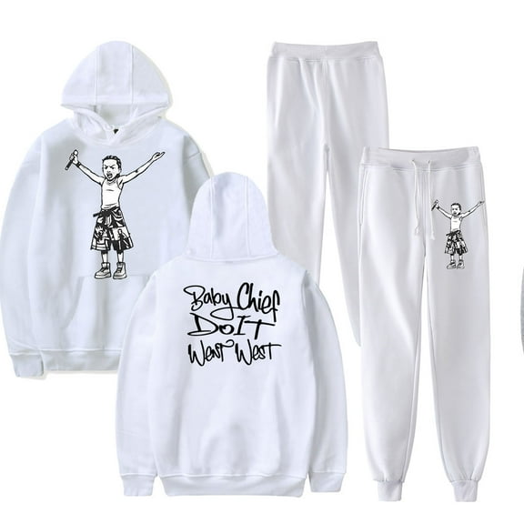 BabyChiefDoit WENT WEST Streetwear Tracksuit | Graphic Hoodie & Sweatpants | Unisex Matching Set