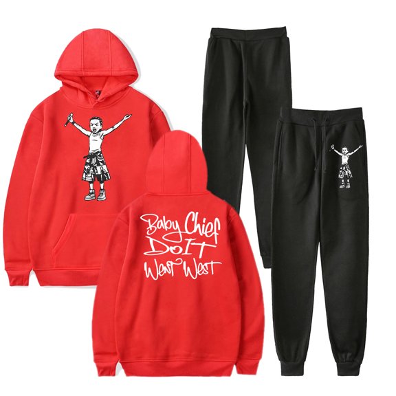 BabyChiefDoit WENT WEST Streetwear Tracksuit | Graphic Hoodie & Sweatpants | Unisex Matching Set