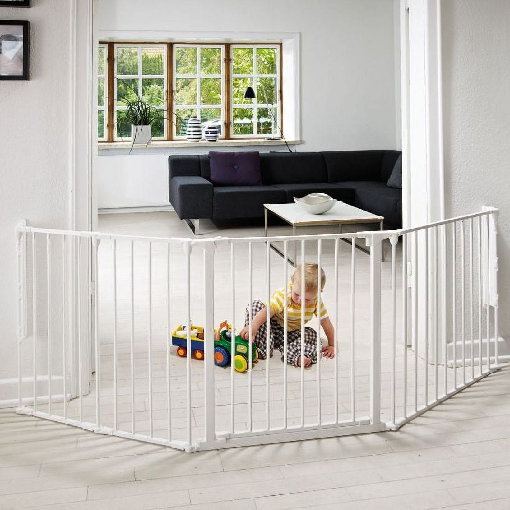 BabyDan Flex 35.487.8 Large Size Metal Safety Baby Gate & Room Divider