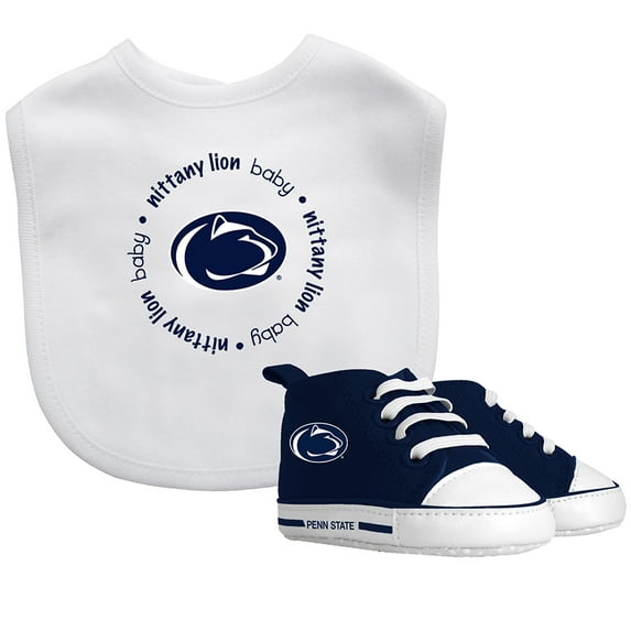 BabyFanatic 2 Piece Bib and Shoes - NCAA Penn State Nittany Lions - White Unisex Infant Apparel