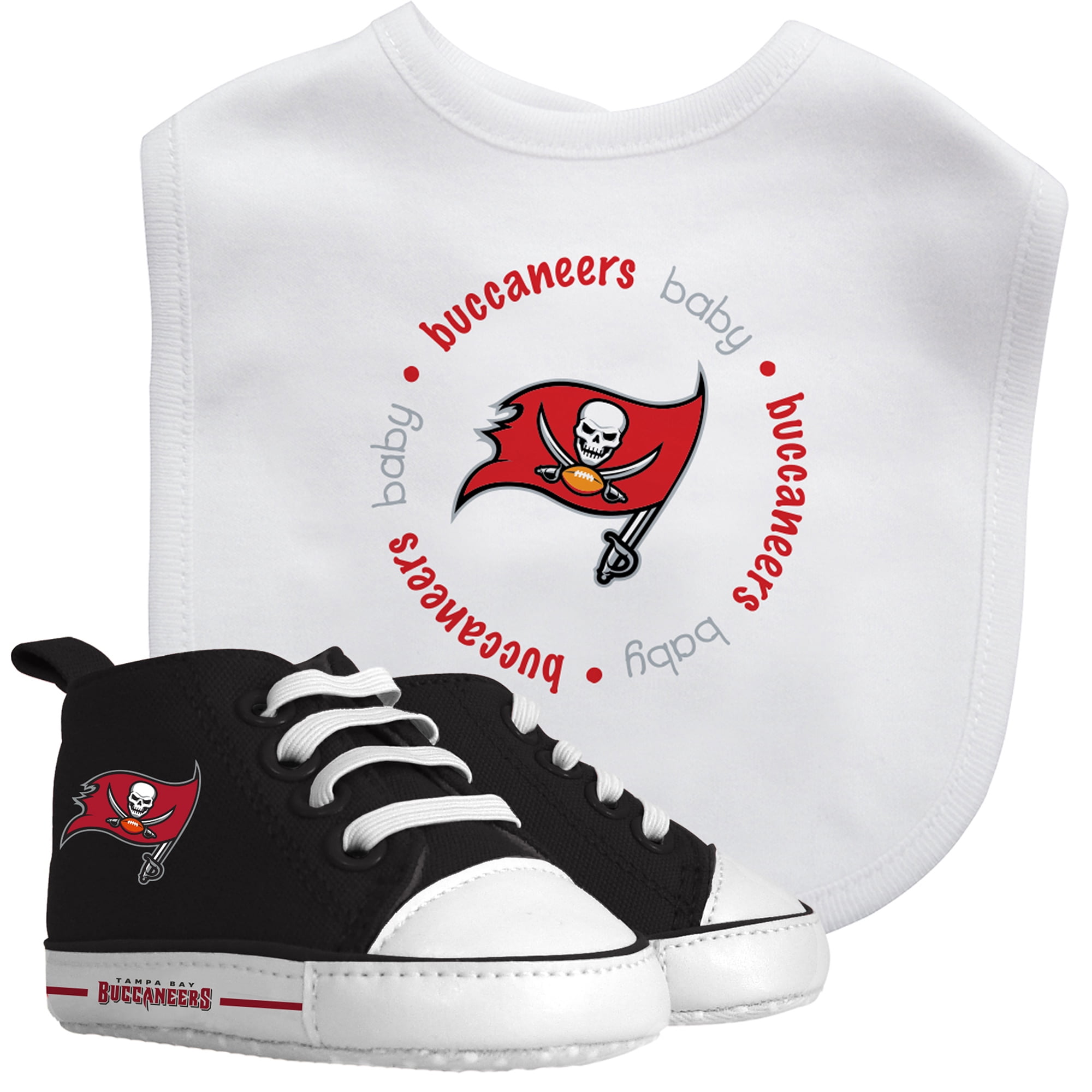 BabyFanatic 2 Piece Bib and Shoes NFL Tampa Bay Buccaneers Unisex Infant Apparel Walmart