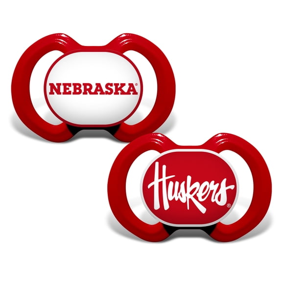 BabyFanatic Official Sport Pacifier 2-Pack - NCAA Nebraska Cornhuskers