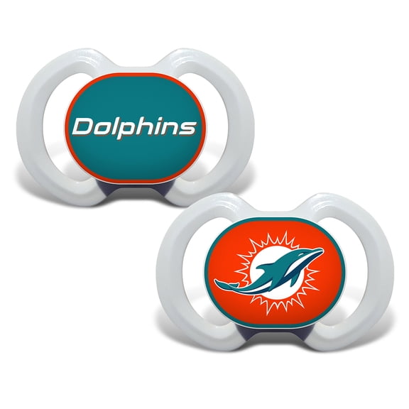 BabyFanatic Officially Licensed Pacifier 2-Pack - NFL Miami Dolphins