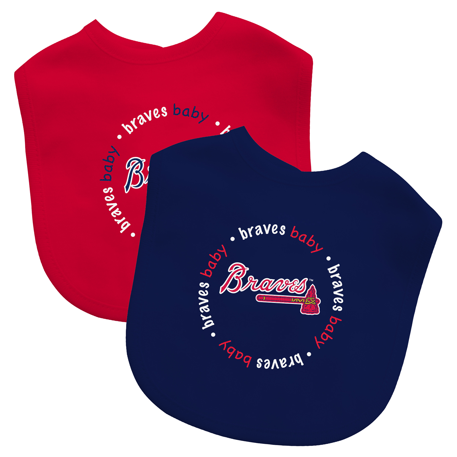 BabyFanatic Officially Licensed Unisex Baby Bibs 2 Pack - MLB Atlanta Braves - image 1 of 5