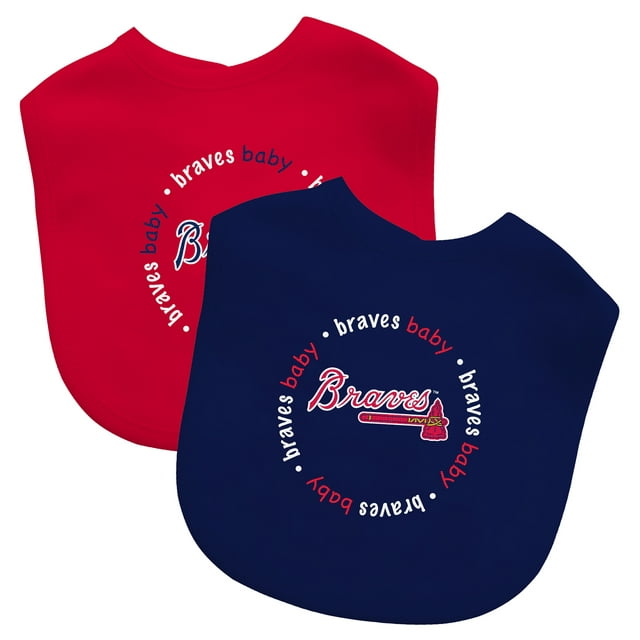 BabyFanatic Officially Licensed Unisex Baby Bibs 2 Pack - MLB Atlanta Braves
