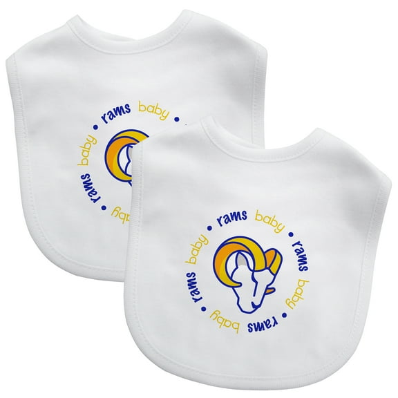 BabyFanatic Officially Licensed Unisex Baby Bibs 2 Pack - NFL Los Angeles Rams