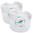thumbnail image 1 of BabyFanatic Officially Licensed Unisex Baby Bibs 2 Pack - NFL Miami Dolphins, 1 of 3