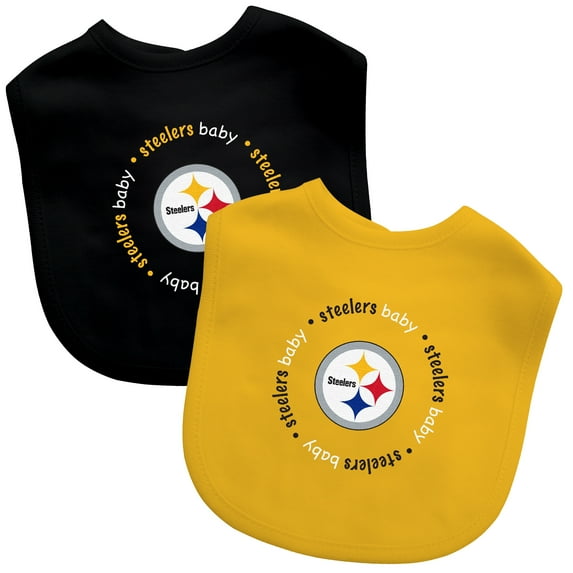 BabyFanatic Officially Licensed Unisex Baby Bibs 2 Pack - NFL Pittsburgh Steelers