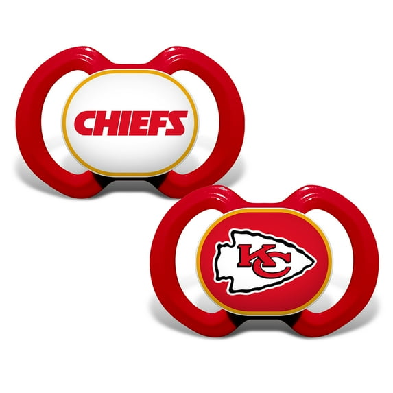 BabyFanatic Officially Licensed Unisex Pacifier 2-Pack - NFL Kansas City Chiefs