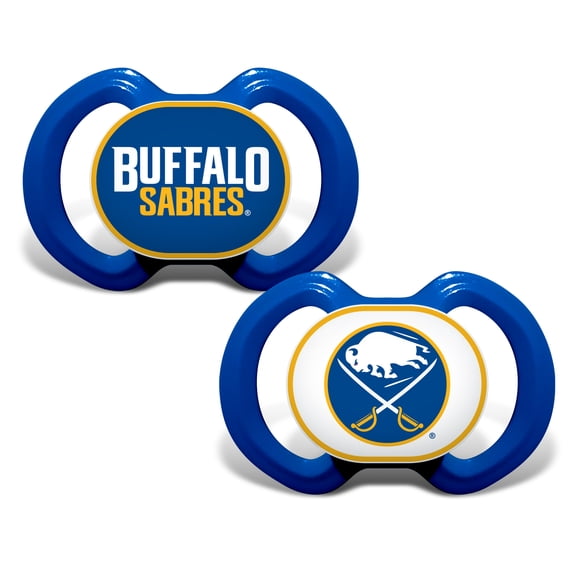 BabyFanatic Officially Licensed Unisex Pacifier 2-Pack - NHL Buffalo Sabres