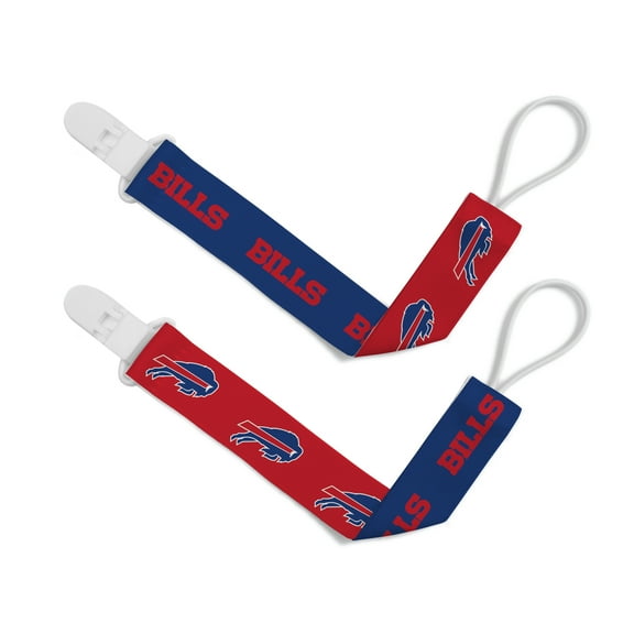 BabyFanatic Officially Licensed Unisex Pacifier Clip 2-Pack - NFL Buffalo Bills - Officially Licensed Baby Apparel