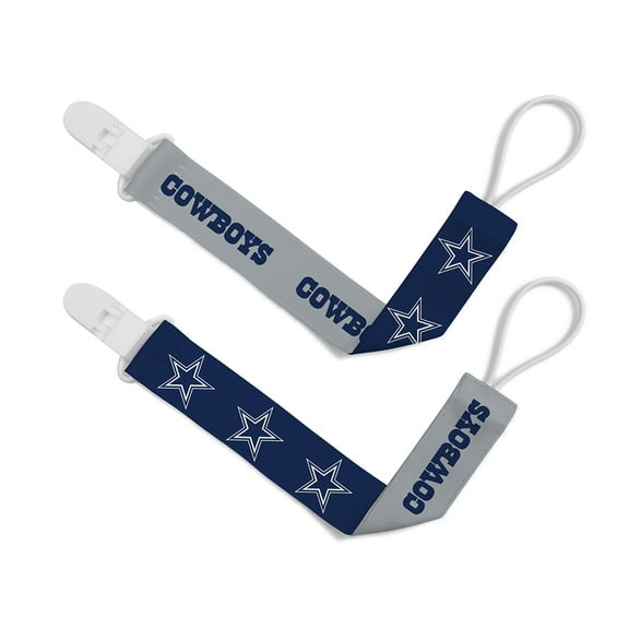 BabyFanatic Officially Licensed Unisex Pacifier Clip 2-Pack - NFL Dallas Cowboys - Officially Licensed Baby Apparel