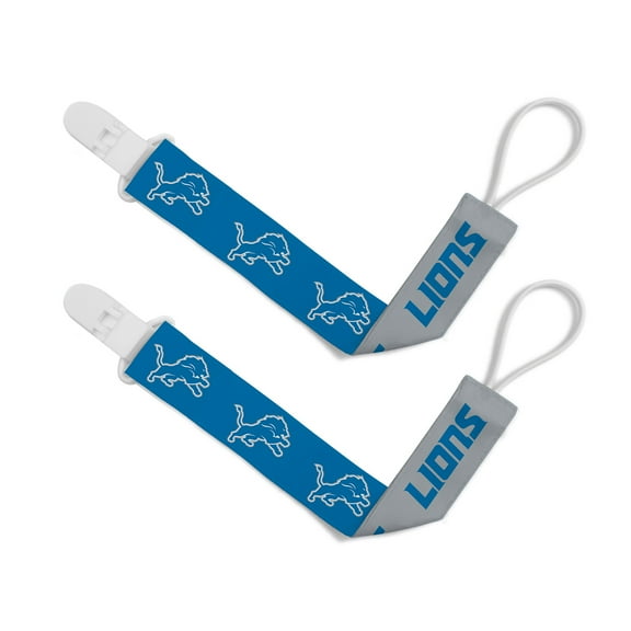BabyFanatic Officially Licensed Unisex Pacifier Clip 2-Pack - NFL Detroit Lions - Officially Licensed Baby Apparel