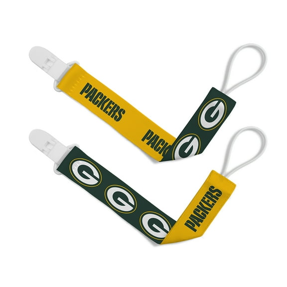 BabyFanatic Officially Licensed Unisex Pacifier Clip 2-Pack - NFL Green Bay Packers - Officially Licensed Baby Apparel