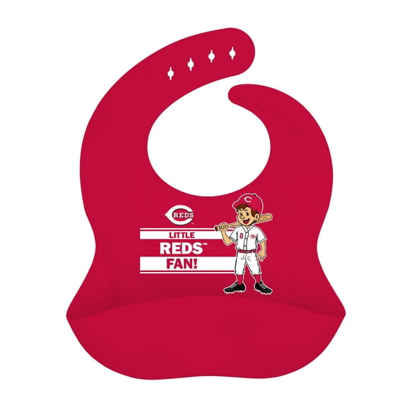 BabyFanatic Officially Licensed Unisex Silicone Baby Bib - MLB Cincinnati Reds