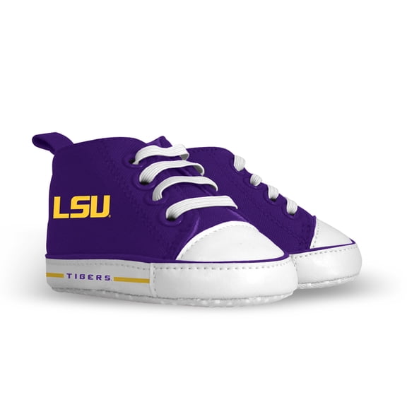 BabyFanatic Pre-Walkers High-Top Unisex Baby Shoes - NCAA LSU Tigers