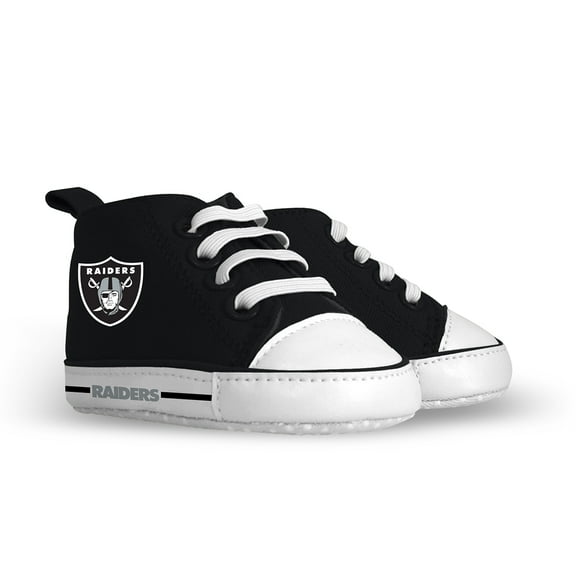 BabyFanatic Pre-Walkers High-Top Unisex Baby Shoes - NFL Las Vegas Raiders