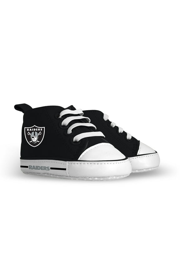 BabyFanatic Pre-Walkers High-Top Unisex Baby Shoes - NFL Las Vegas Raiders
