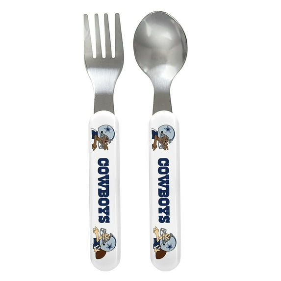BabyFanatic Team Logo Fork And Spoon Pack - NFL Dallas Cowboys