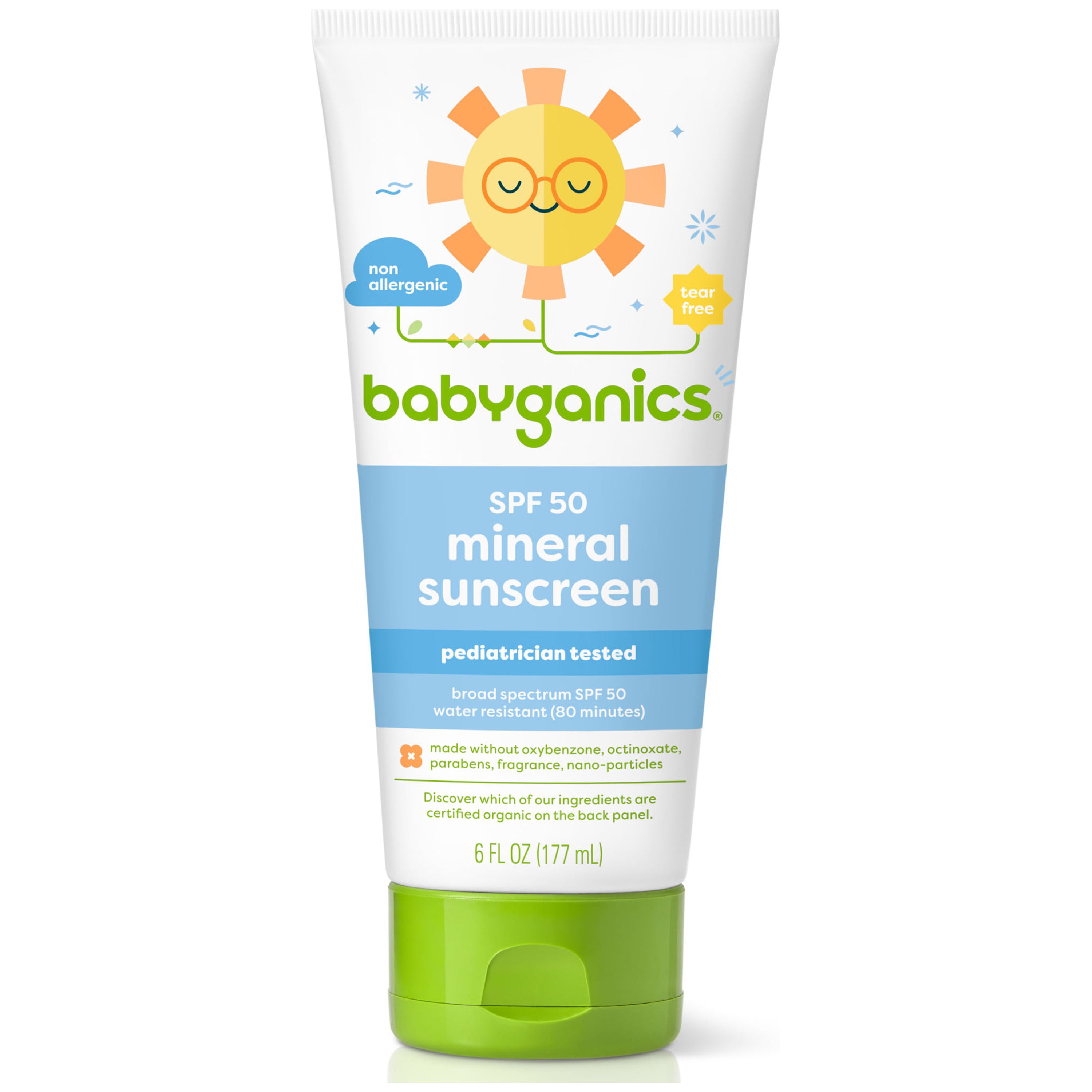 BabyGanics Mineral-Based Sunscreen Lotion, SPF 50, 6 fl oz - image 1 of 6