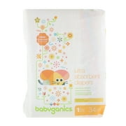 BabyGanics Ultra Absorbent Diapers Size 1 8-14 lbs 4-6 kg 34 Diapers