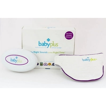 BabyPlus Prenatal Education System plays gentle heartbeat sounds for baby. Womb sounds to Promote Bonding, and a Smart, Healthy Baby - Mom's Choice Award Winner 2021