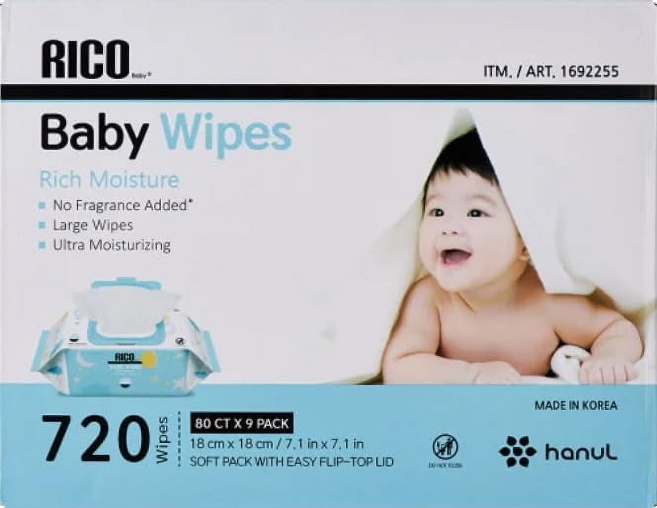 BabyRico Baby Wipes, 720 Count - Walmart Business Supplies