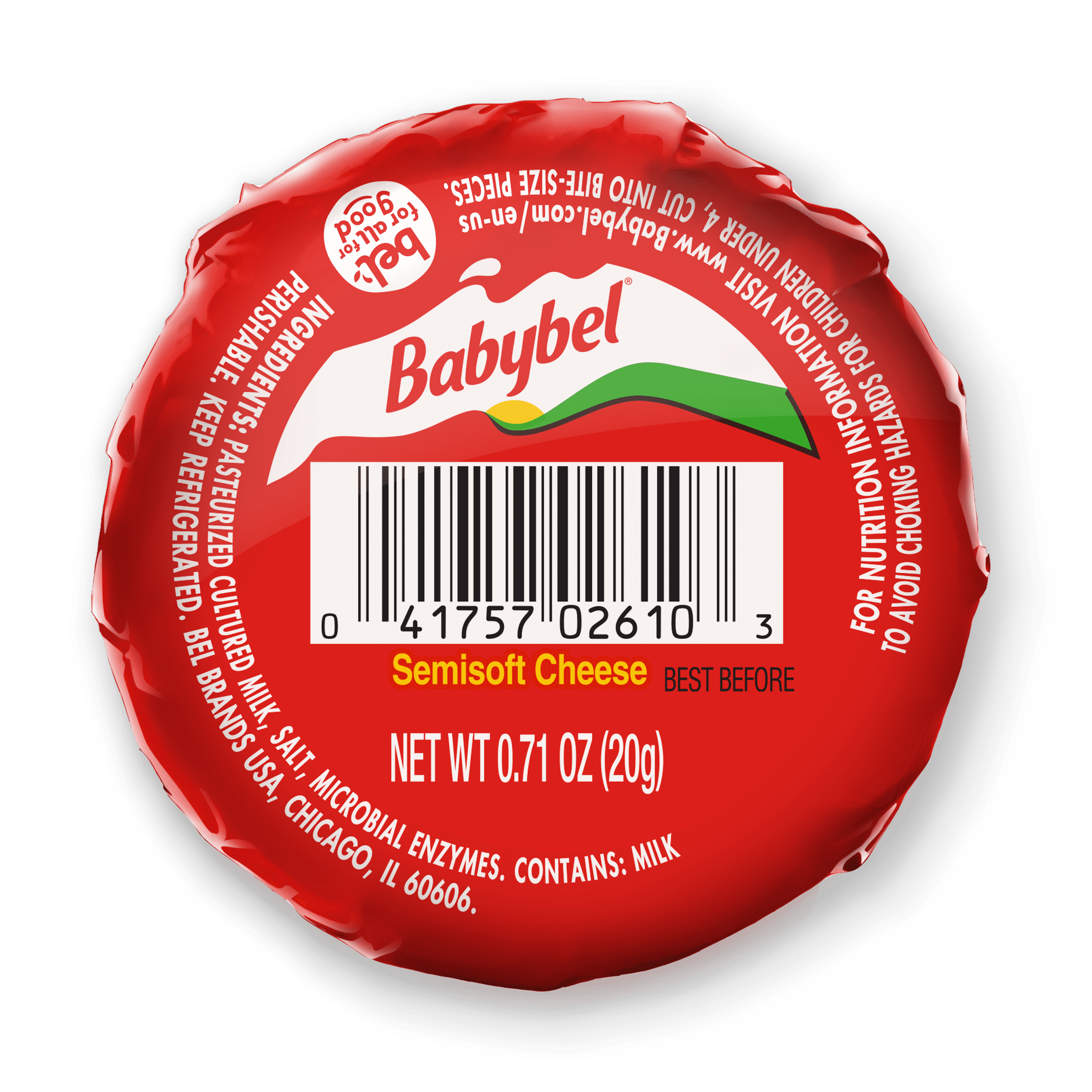 Babybel Original Flavored Snack Cheese, 8.5 oz, 12 Count Net. Refrigerated  