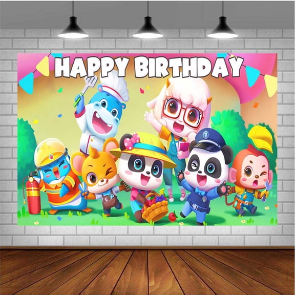 Babybus Baby Bus Banner Poster Wall Decor Birthday Backdrop Background Party Supplies Taspestry