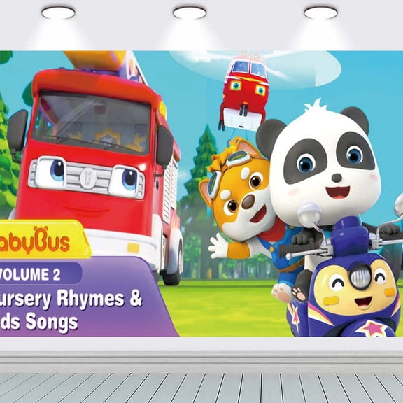 Babybus Baby Bus Taspestry Wall Decor Backdrop Banner Party Supplies Poster Birthday Decorations Background for Photography Taspestry