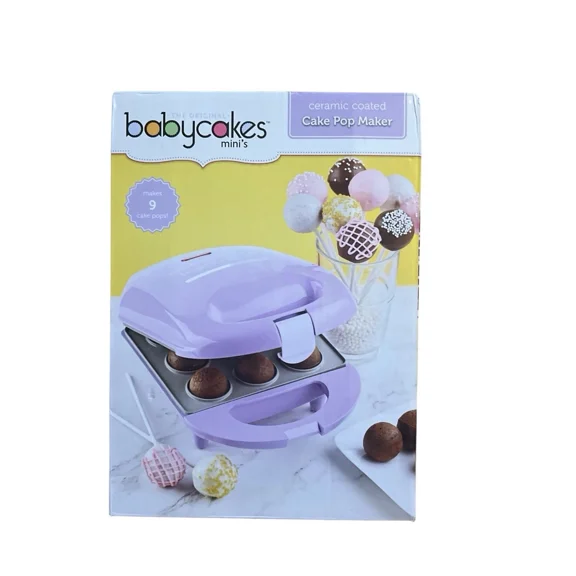 Babycakes Mini's 9 Cake Pop Maker Miniature Sweetness Loading Model CPM-201 (Purple)
