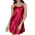 thumbnail image 1 of Babydoll Dress for Women Ruffled Hem Spaghetti Strap Nightdress Women's Sleepwear, 1 of 4