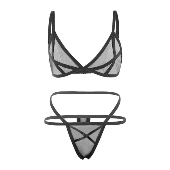 Babydoll Dress for Women Women Lingerie Set Two Underwear Lingerie Underwear Mesh Elegant Teddy Lingerie for Women