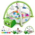 thumbnail image 1 of Babyeap Baby Play Gym Mat,Baby Play Activity Mat with 5 Detachable Toys and 30Ocean Ball,Newborn Infant Baby Essentials Gift,Green, 1 of 7