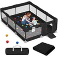 thumbnail image 1 of Babyeap Large Baby Playpen with Mat,71"x50"Playpen for Babies and Toddlers,Baby Play Yard Baby Fence Play Area Indoor Outdoor,Black, 1 of 7