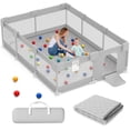 thumbnail image 1 of Babyeap Large Baby Playpen with Mat,71"x50"Playpen for Babies and Toddlers,Baby Play Yard Baby Fence Play Area Indoor Outdoor,LightGray, 1 of 7
