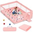 thumbnail image 1 of Babyeap Large Baby Playpen with Mat,71"x50"Playpen for Babies and Toddlers,Baby Play Yard Baby Fence Play Area Indoor Outdoor,Pink, 1 of 7