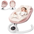 thumbnail image 1 of Babyeap Baby Swing for Infants,Bluetooth Control 5-point Harness Newborn Swing,5 Sway Speed,10 Lullabies(Pink), 1 of 11