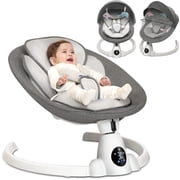 Babyeap Baby Swing for Infants - Smart Electric Swing with Bluetooth Control 5-point Harness,5 Sway Speed,10 LullabiesGray