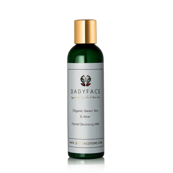 Babyface Organic Green Tea & Aloe Antioxidant Facial Cleanser, Face Wash, 4.4 oz.