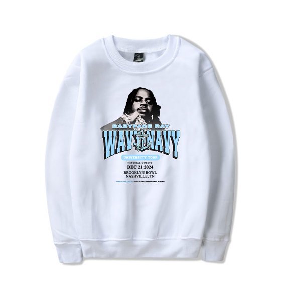 Babyface Ray Merch Wavy Navy University Tour Crewneck Sweatshirt Unisex Fashion Long Sleeve Top