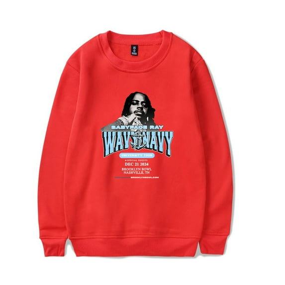 Babyface Ray Merch Wavy Navy University Tour Crewneck Sweatshirt Unisex Fashion Long Sleeve Top