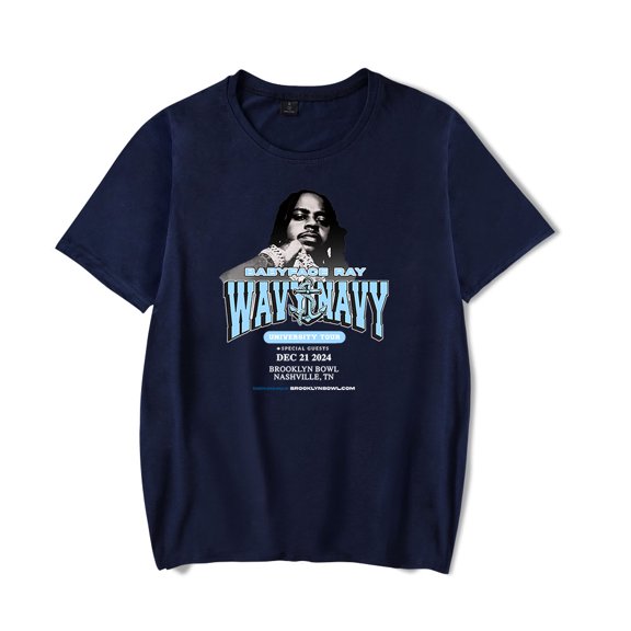 Babyface Ray Merch Wavy Navy University Tour T-shirt Women Men Casual Fashion Short Sleeve Tee