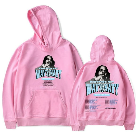 Babyface Ray Wavy Navy University Tour Hoodie Unisex Fashion Casual Long Sleeve Sweatshirt