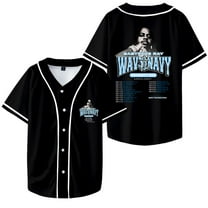 Babyface Ray Wavy Navy University Tour T-shirt Jersey Unisex Casual Short Sleeve Shirt Baseball Jersey