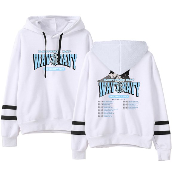 Babyface Ray Wavy Navy University Tour hoodie 2024 Hand sleeve Sweatshirt Unisex Pullover Tracksuit