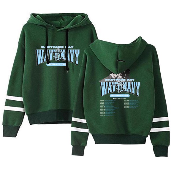 Babyface Ray Wavy Navy University Tour hoodie 2024 Hand sleeve Sweatshirt Unisex Pullover Tracksuit